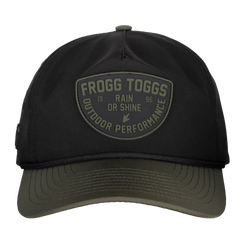 Rain or Shine Two-Tone 5 Panel Performance | Black/ Faded Olive | One Size