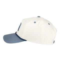 Two-Tone 5-Panel Performance Snapback | Natural/Faded Blue | One Size