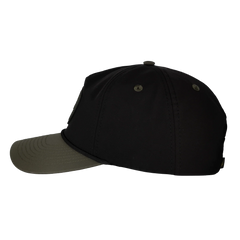 Rain or Shine Two-Tone 5 Panel Performance | Black/ Faded Olive | One Size